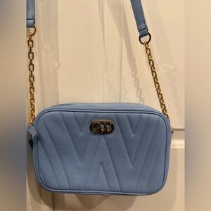 Stuart Weitzman Light Blue Quilted Crossbody Bag